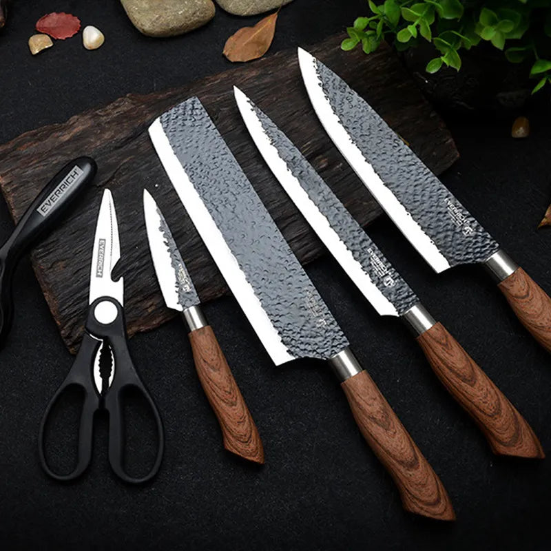 Forged Stainless Steel Kitchen Knife Set